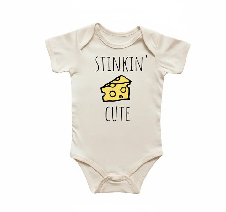 Stinkin Cute Cheese - Baby Boy Girl Clothes Infant Bodysuit Funny Cute Newborn  Funny Cute Onesie® | North Fork Forager LLC