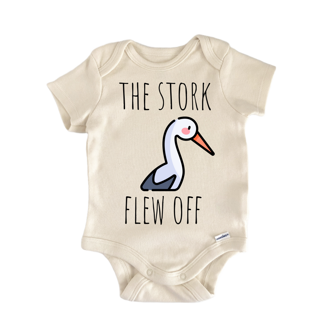 Stork Bird Birdwatching - Baby Bodysuit  Funny Cute Onesie® | North Fork Forager LLC