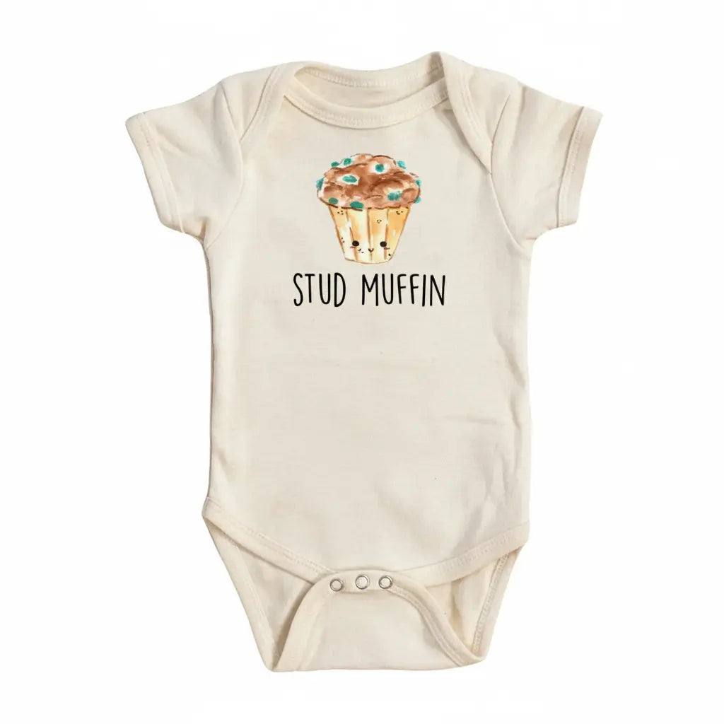 Stud Muffin Blue - Baby Boy Girl Clothes Infant Onesie® Funny Cute Newborn GS1  Funny Cute Onesie® | North Fork Forager LLC