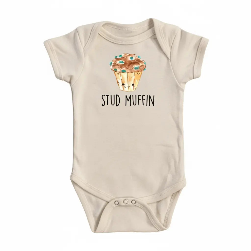 Stud Muffin Blue - Baby Boy Girl Clothes Infant Bodysuit Funny Cute Newborn  Funny Cute Onesie® | North Fork Forager LLC