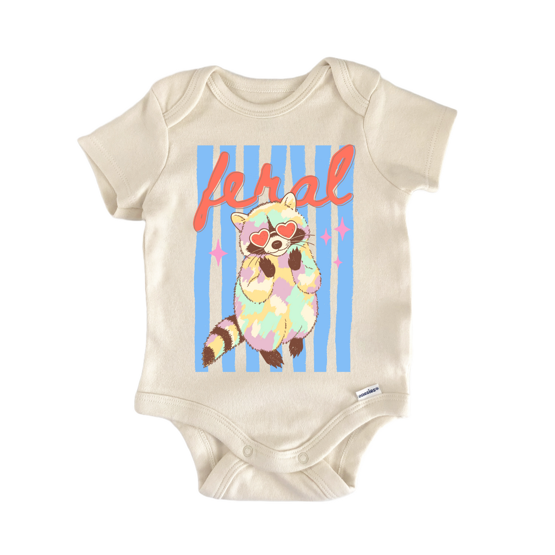 Summer Animal Feral Raccoon Baby Gift Baby Onesie® Bodysuit