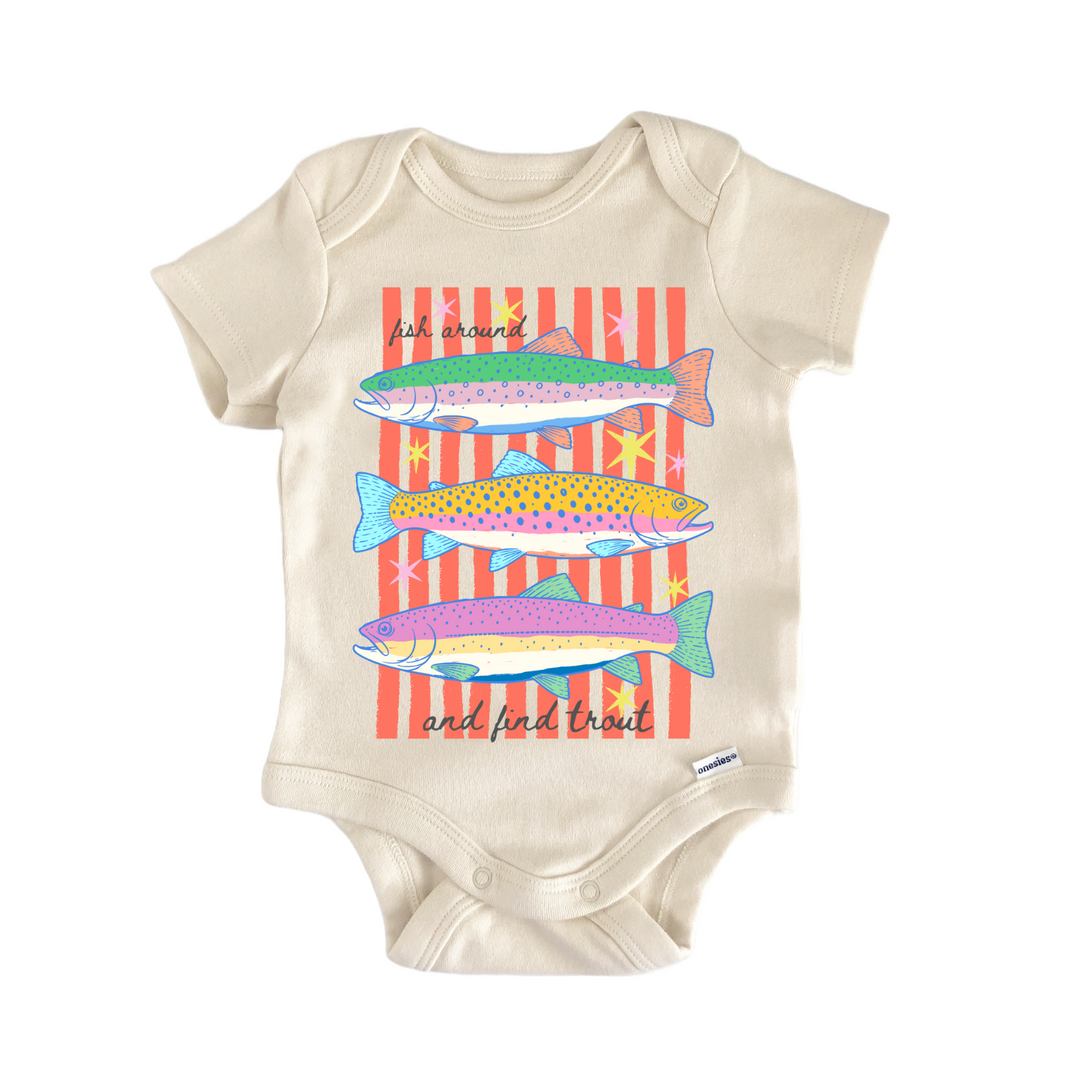 Summer Animal Trout Fishing Baby Gift Baby Onesie® Bodysuit