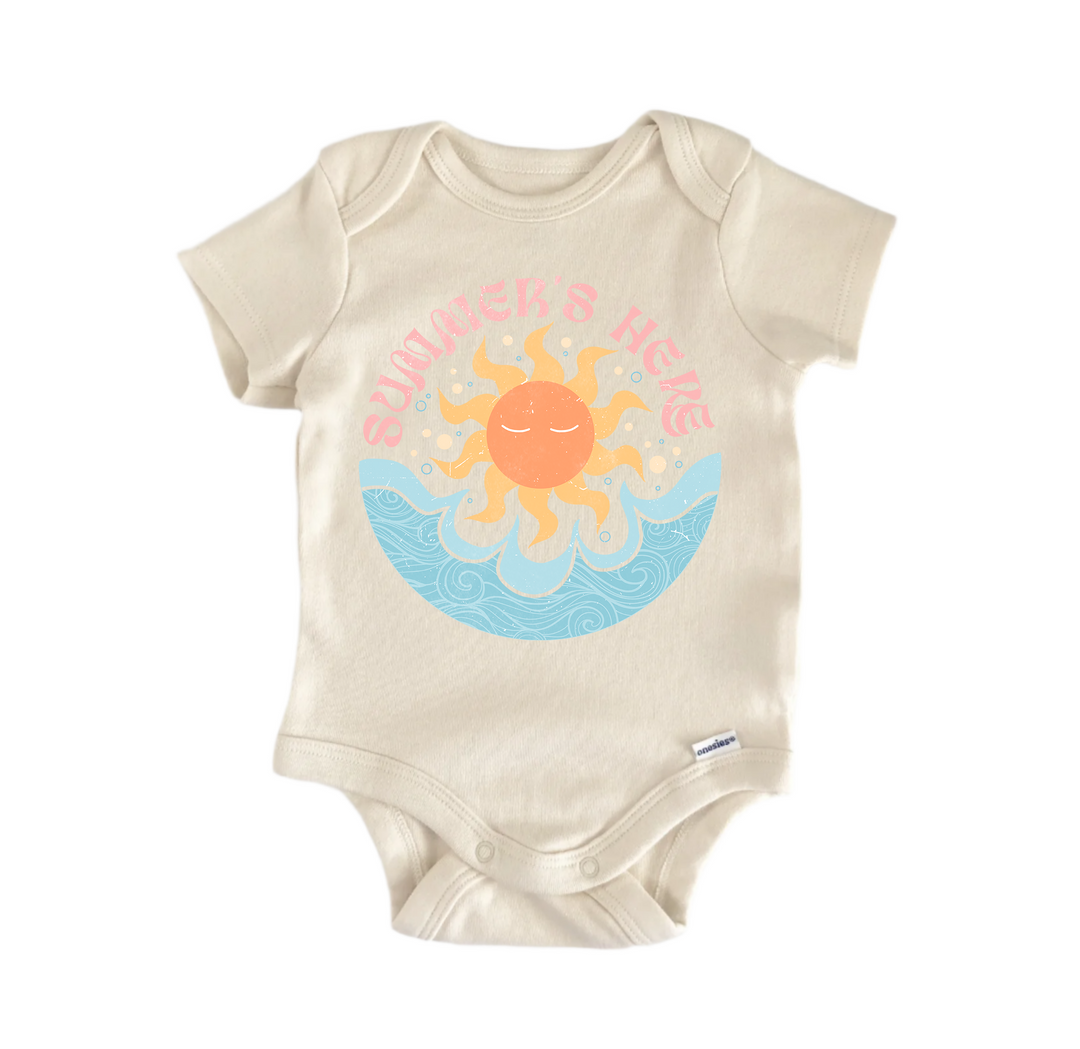 Summer's Here Boho Beach - Baby Boy Girl Clothes Infant Bodysuit Funny Cute Newborn  Funny Cute Onesie® | North Fork Forager LLC