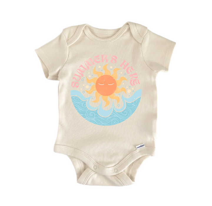 Summer's Here Boho Beach - Baby Boy Girl Clothes Infant Bodysuit Funny Cute Newborn  Funny Cute Onesie® | North Fork Forager LLC