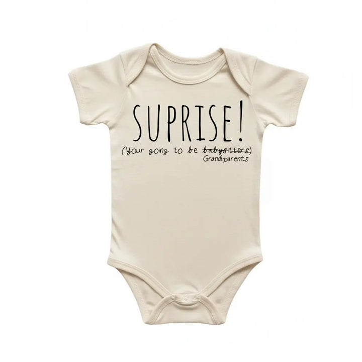 Suprise Announcement - Baby Boy Girl Clothes Infant Bodysuit Funny Cute Newborn  Funny Cute Onesie® | North Fork Forager LLC
