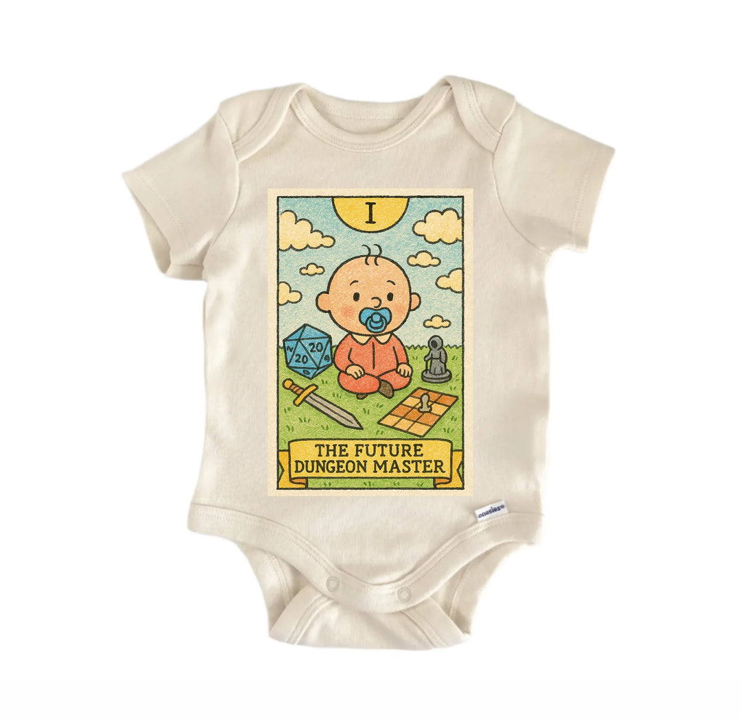Future Tabletop Game Dungeon - Baby Onesie® GS1  Funny Cute Onesie® | North Fork Forager LLC