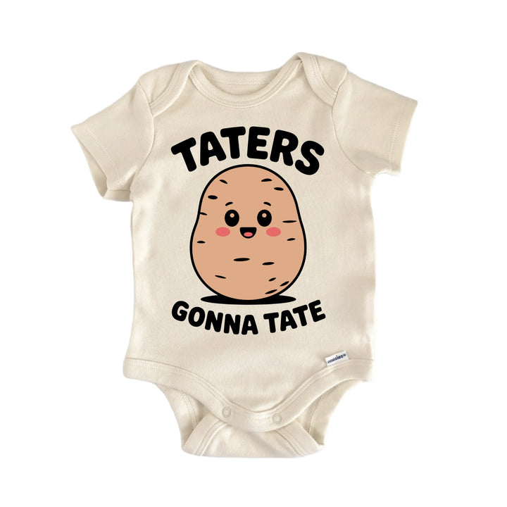 Taters Tate Potato Spud - Baby Bodysuit  Funny Cute Onesie® | North Fork Forager LLC
