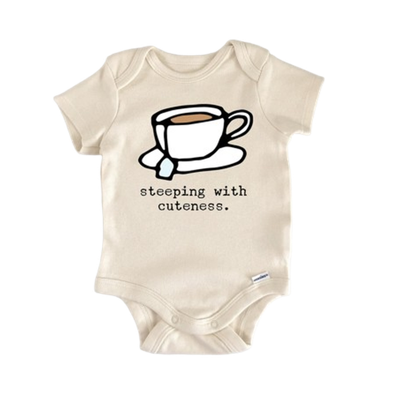 Tea Coffee Matcha Boba  - Baby Boy Girl Clothes Infant Bodysuit Funny Cute Newborn  Funny Cute Onesie® | North Fork Forager LLC