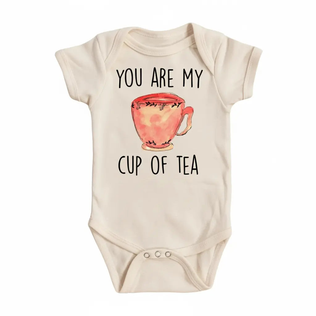Tea Cutie - Baby Boy Girl Clothes Infant Bodysuit Funny Cute Newborn 1B  Funny Cute Onesie® | North Fork Forager LLC