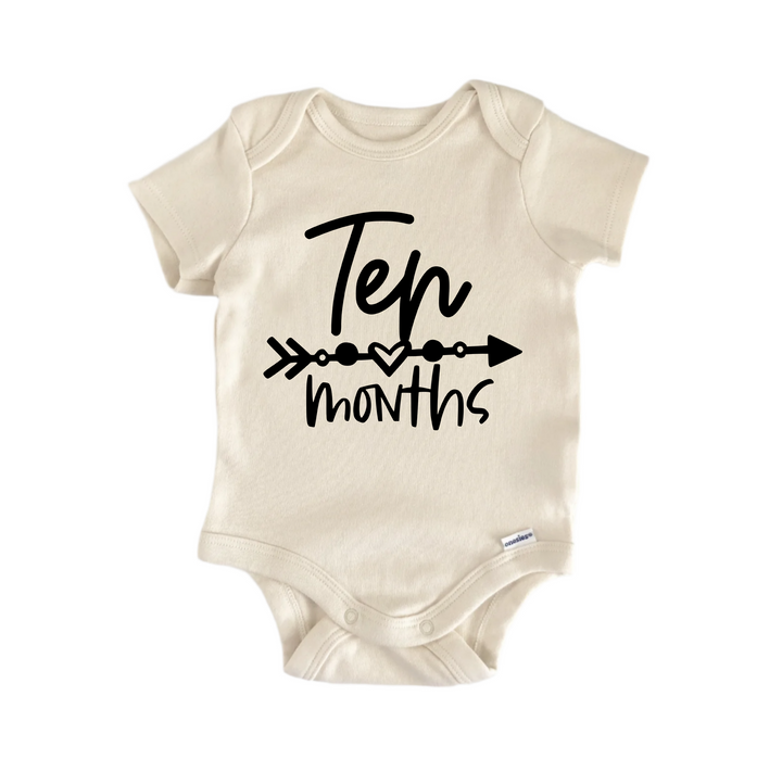Ten Months - Baby Boy Girl Clothes Infant Bodysuit Funny Cute Newborn