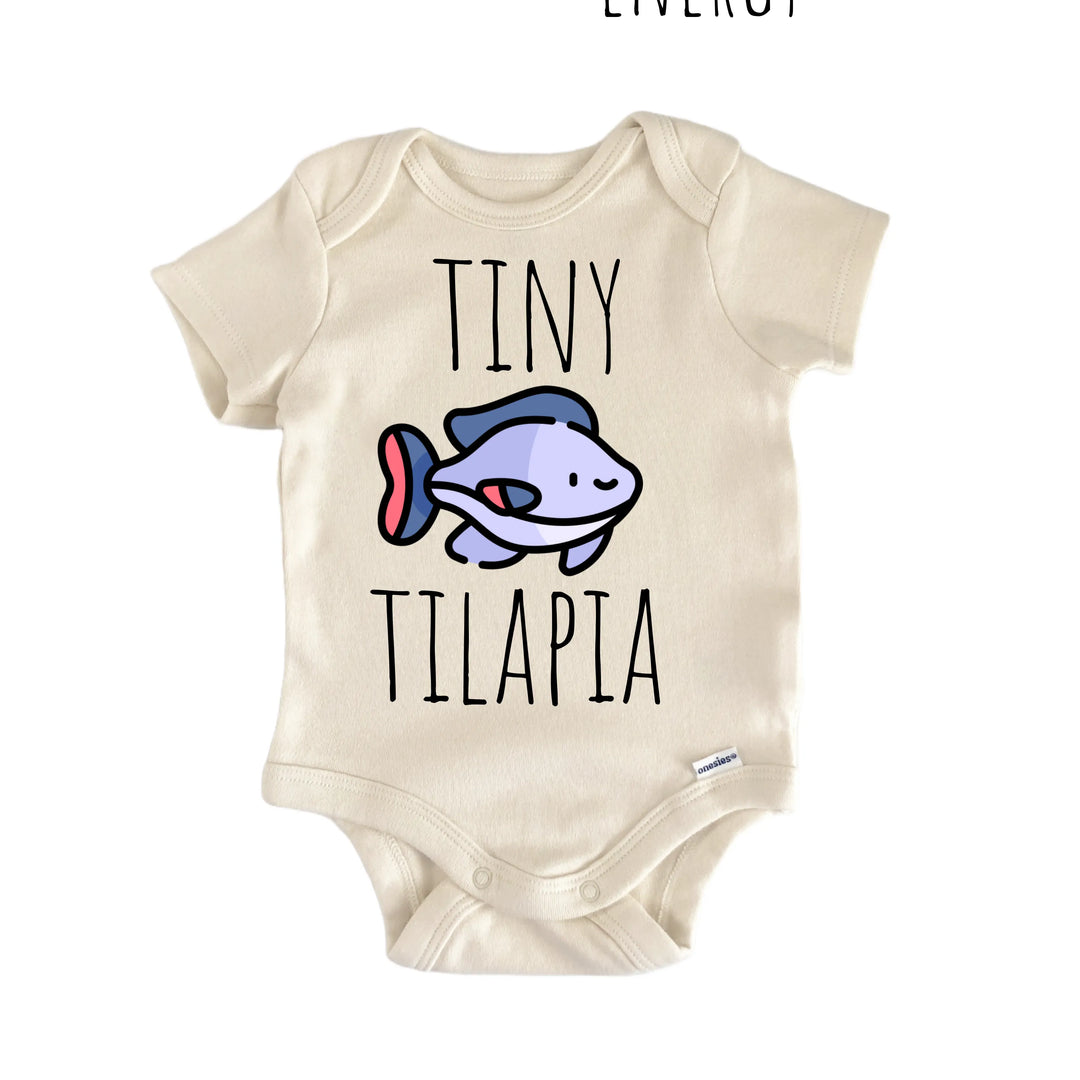 Tilapia Fish Seafood - Baby Bodysuit  Funny Cute Onesie® | North Fork Forager LLC