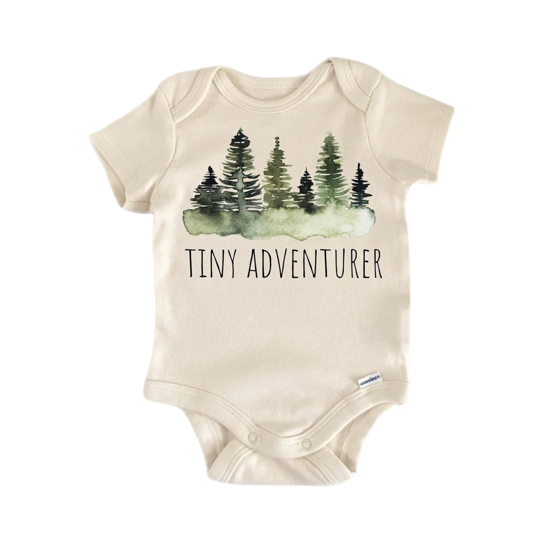 Tiny Adventurer Forrest - Baby Boy Girl Clothes Infant Onesie® Funny Cute Newborn GS1  Funny Cute Onesie® | North Fork Forager LLC