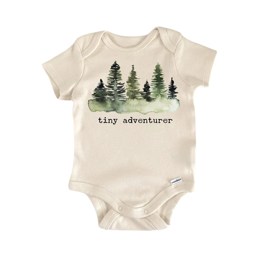 Tiny Adventurer - Baby Boy Girl Clothes Infant Bodysuit Funny Cute Newborn  Funny Cute Onesie® | North Fork Forager LLC