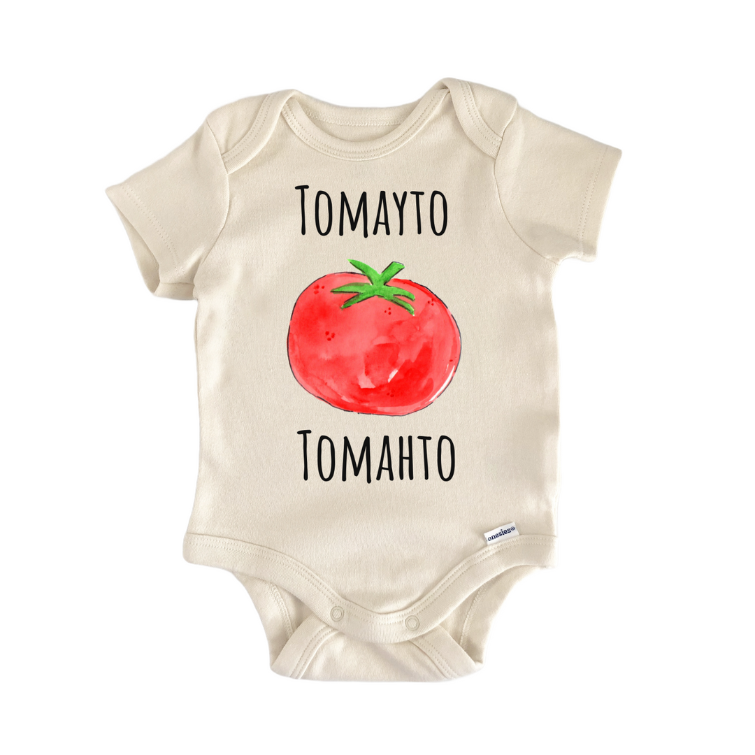 Tomato Fruit Italian Vegan Newborn Gift Baby Bodysuit
