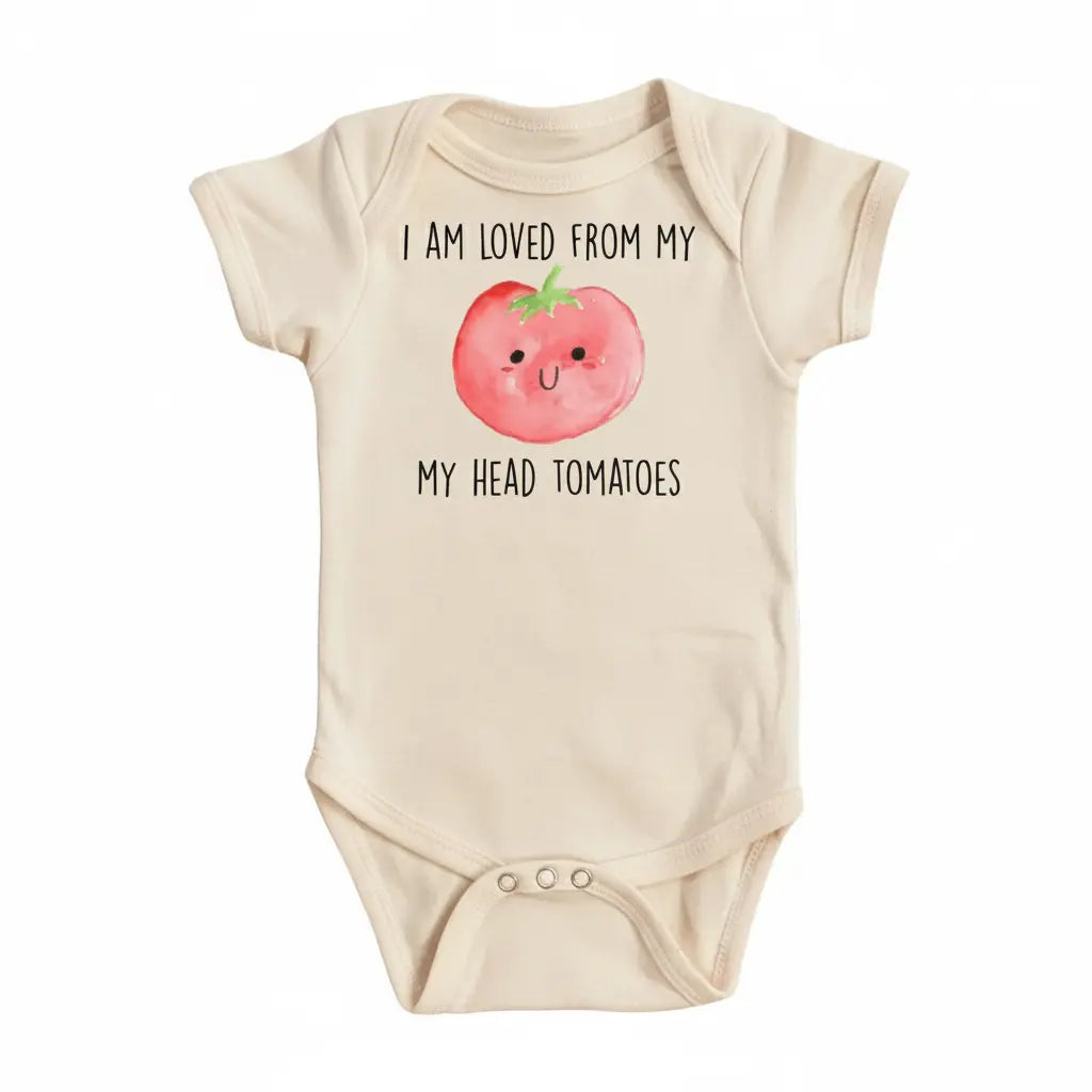 Tomato Loved - Baby Boy Girl Clothes Infant Onesie® Funny Cute Newborn GS1  Funny Cute Onesie® | North Fork Forager LLC