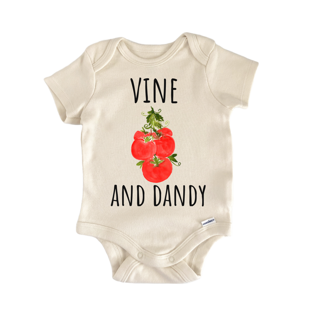 Tomato Vine Fruit Foodie Dandy Infant Gift Baby Bodysuit