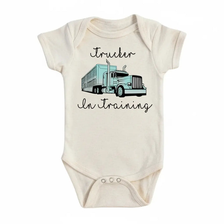 Trucker Training - Baby Boy Girl Clothes Infant Onesie® Funny Cute Newborn GS1  Funny Cute Onesie® | North Fork Forager LLC