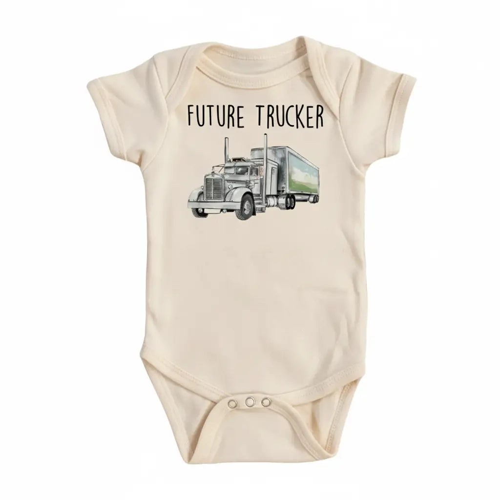 Trucker Proof Silver - Baby Boy Girl Clothes Infant Bodysuit Funny Cute Newborn  Funny Cute Onesie® | North Fork Forager LLC