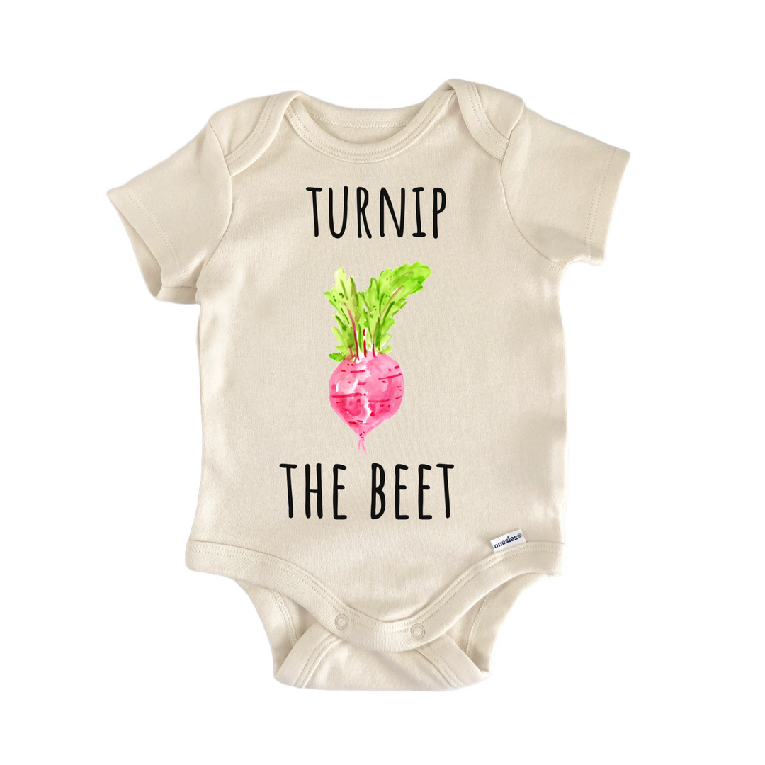 Turnip Beet Vegetable Vegan Foodie Baby Gift Baby Bodysuit