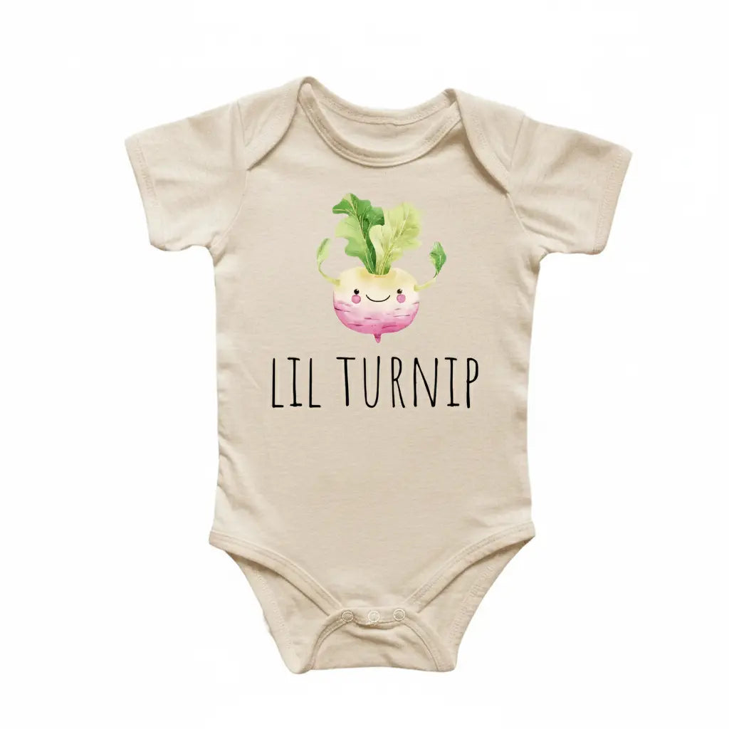 Little Turnip Vegetable - Baby Boy Girl Clothes Infant Bodysuit Funny Cute Newborn  Funny Cute Onesie® | North Fork Forager LLC
