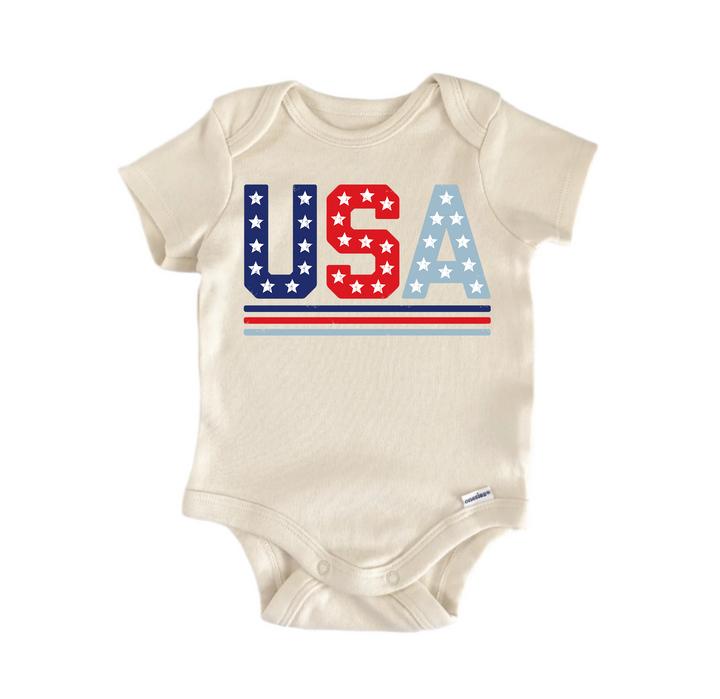 Usa Patriotic July 4th -  Baby Boy Girl Clothes  Bodysuit Funny Cute