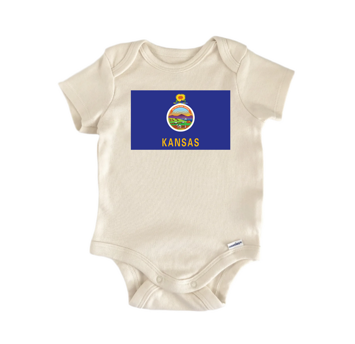 Kansas - Baby Boy Girl Clothes Infant Bodysuit Funny Cute  Funny Cute Onesie® | North Fork Forager LLC