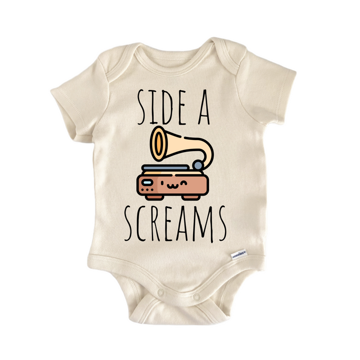 Vinyl Record Player Disc - Baby Bodysuit  Funny Cute Onesie® | North Fork Forager LLC