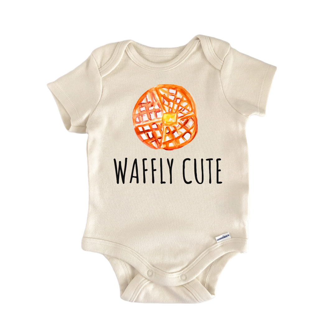 Waffle Breakfast Brunch Pancakes Infant Gift Baby Bodysuit