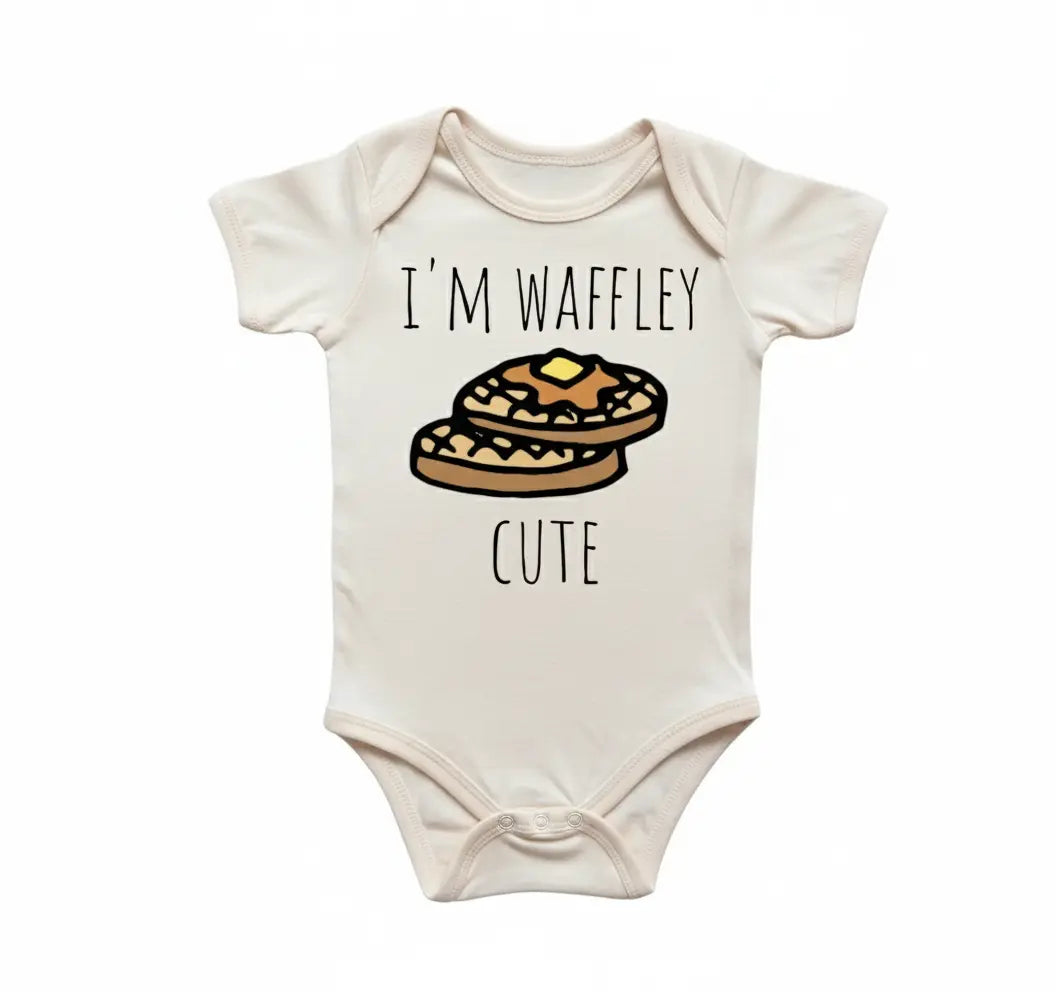 Waffle Breakfast Pancakes - Baby Boy Girl Clothes Infant Bodysuit Funny Cute Newborn  Funny Cute Onesie® | North Fork Forager LLC