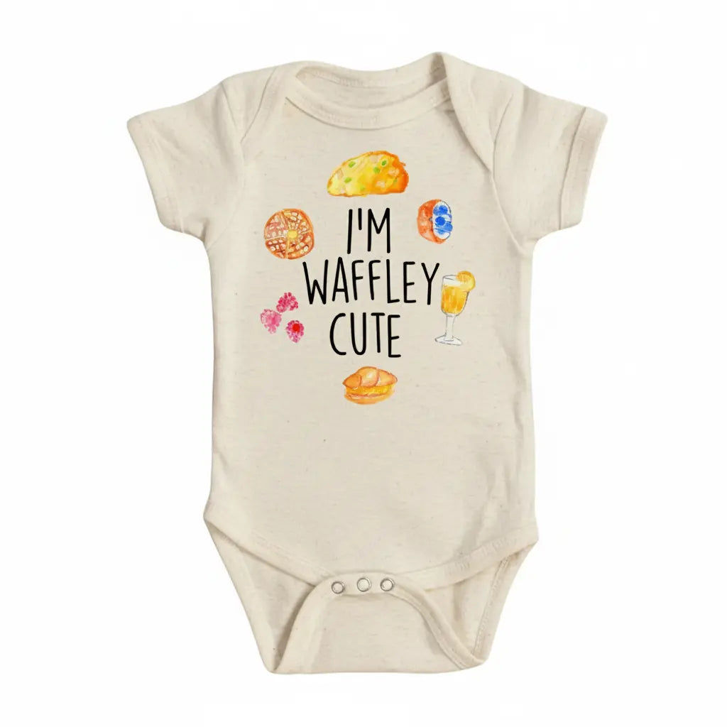 Waffle Cute - Baby Boy Girl Clothes Infant Bodysuit Funny Cute Newborn  Funny Cute Onesie® | North Fork Forager LLC