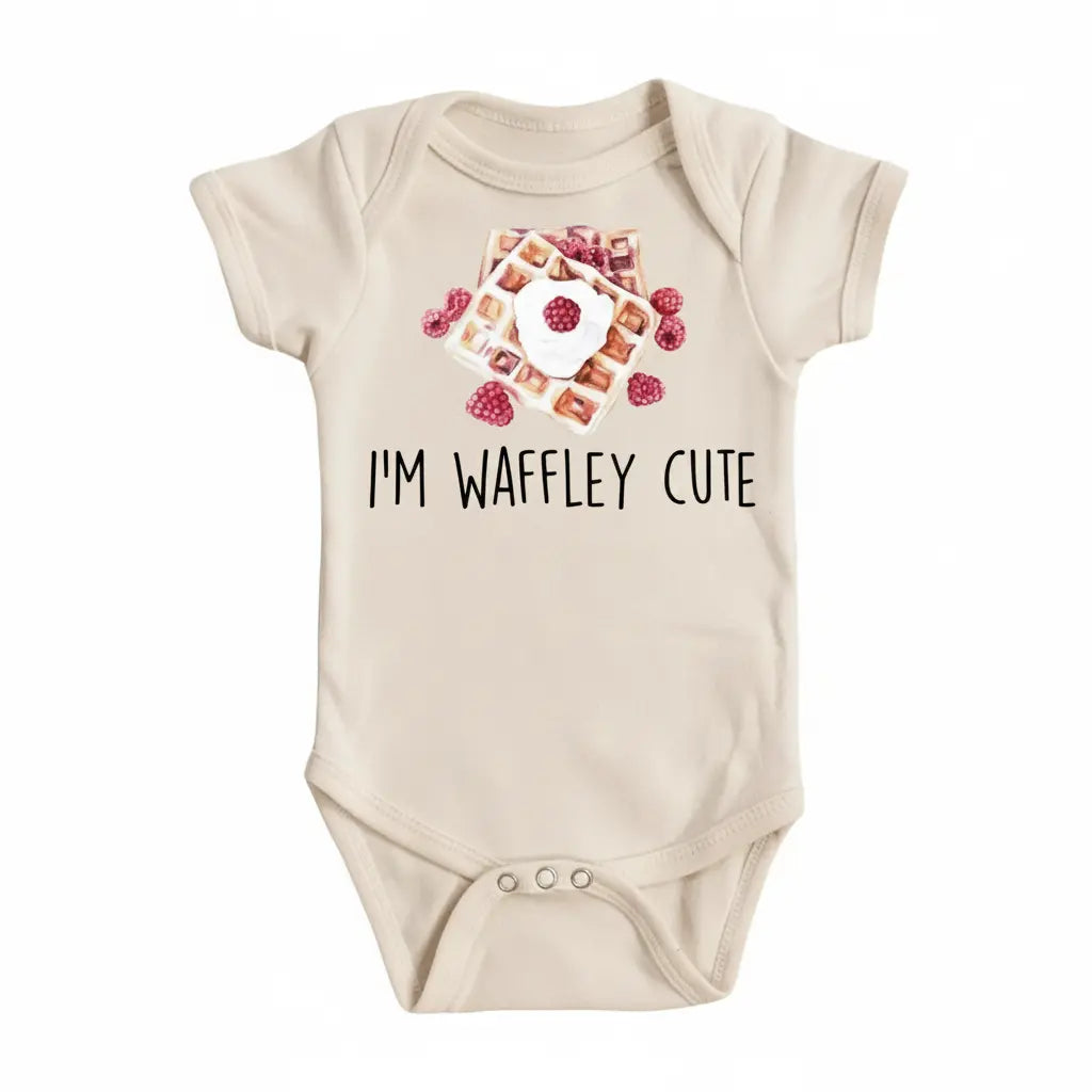 Waffle Cute Red - Baby Boy Girl Clothes Infant Bodysuit Funny Cute Newborn  Funny Cute Onesie® | North Fork Forager LLC