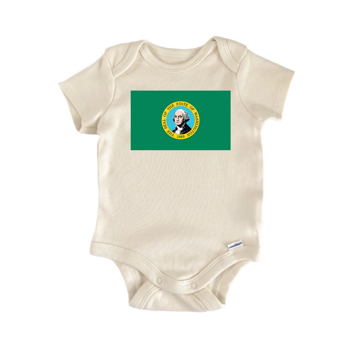 Washington - Baby Boy Girl Clothes Infant Onesie® Funny Cute GS1  Funny Cute Onesie® | North Fork Forager LLC
