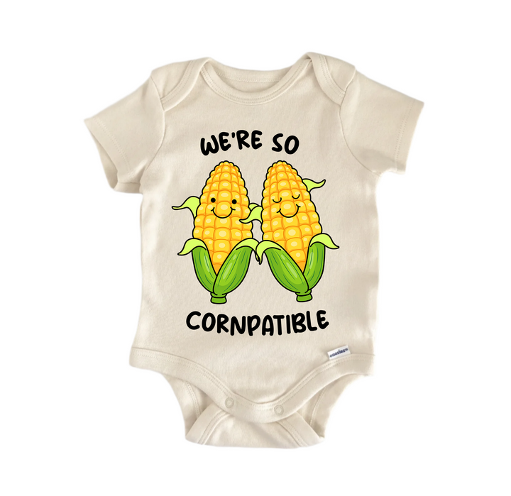 We're So Cornpatible Valentine's Day Best Friends - Baby Boy Girl Clothes  Bodysuit Funny
