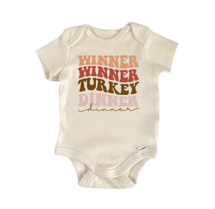 Winner Turkey Dinner Thanksgiving -  Baby Boy Girl Clothes  Bodysuit Funny Cute