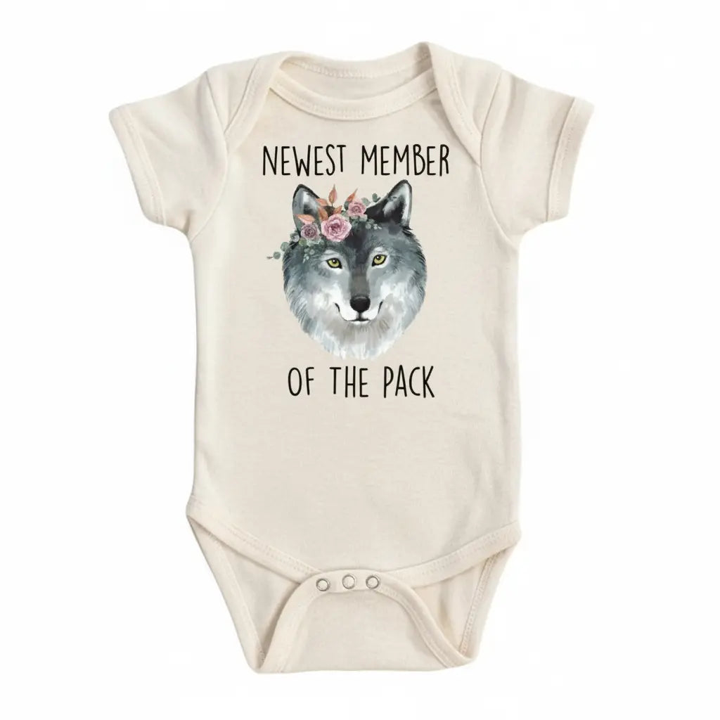 Wolf Pack - Baby Boy Girl Clothes Infant Bodysuit Funny Cute Newborn 1A  Funny Cute Onesie® | North Fork Forager LLC