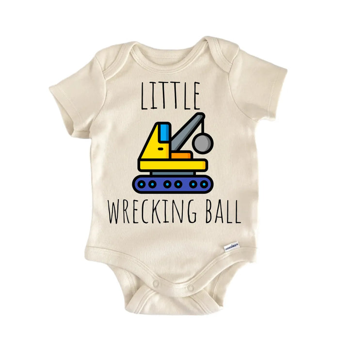 Wrecking Ball Construction - Baby Bodysuit  Funny Cute Onesie® | North Fork Forager LLC