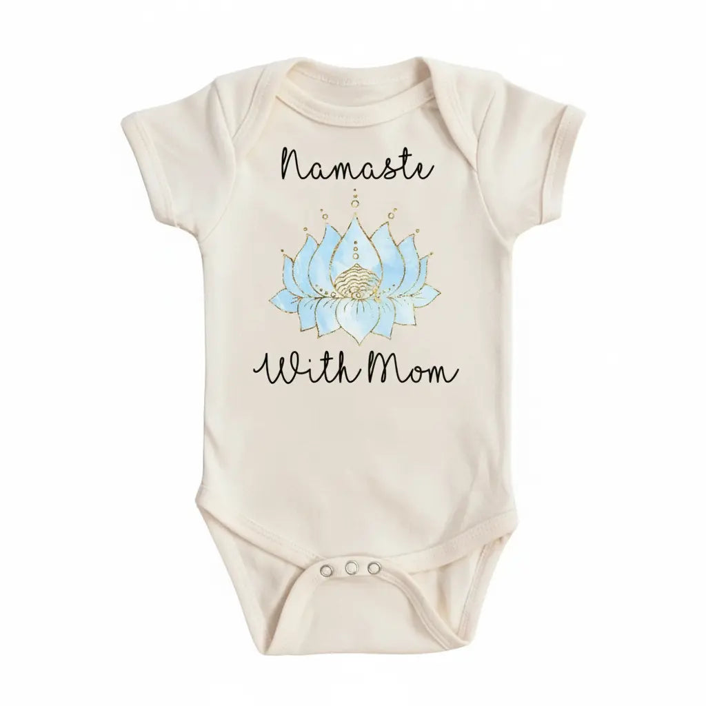 Yoga Namaste Mom - Baby Boy Girl Clothes Infant Bodysuit Funny Cute Newborn 1E  Funny Cute Onesie® | North Fork Forager LLC
