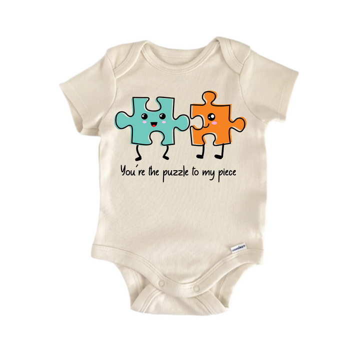 Puzzle Piece Valentine's Day Best Friends - Baby Boy Girl Clothes  Bodysuit Funny
