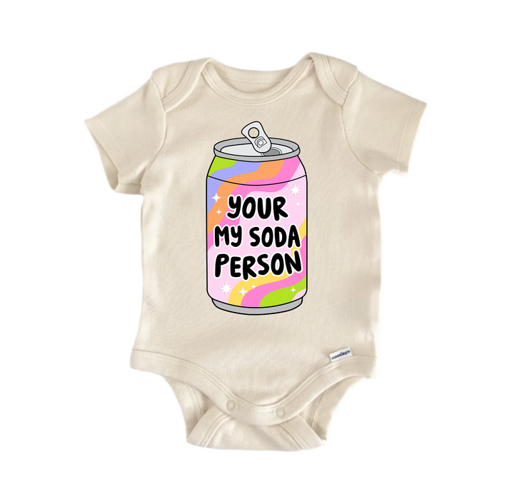 Soda Person Valentine's Day Best Friends - Baby Boy Girl Clothes Bodysuit Funny