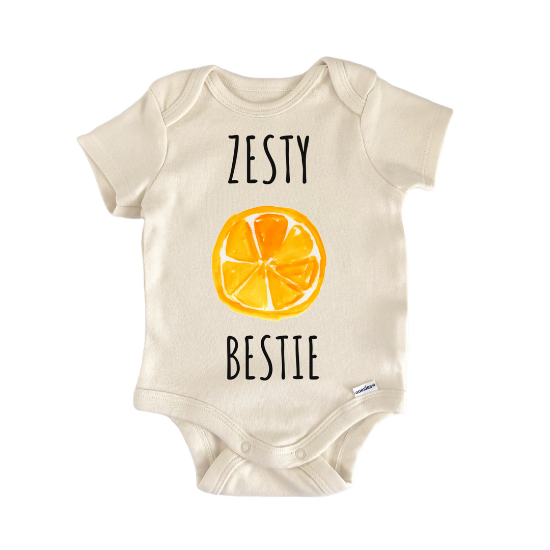 Zesty Bestie Lemon Lemonade Fruit Baby Gift Baby Bodysuit