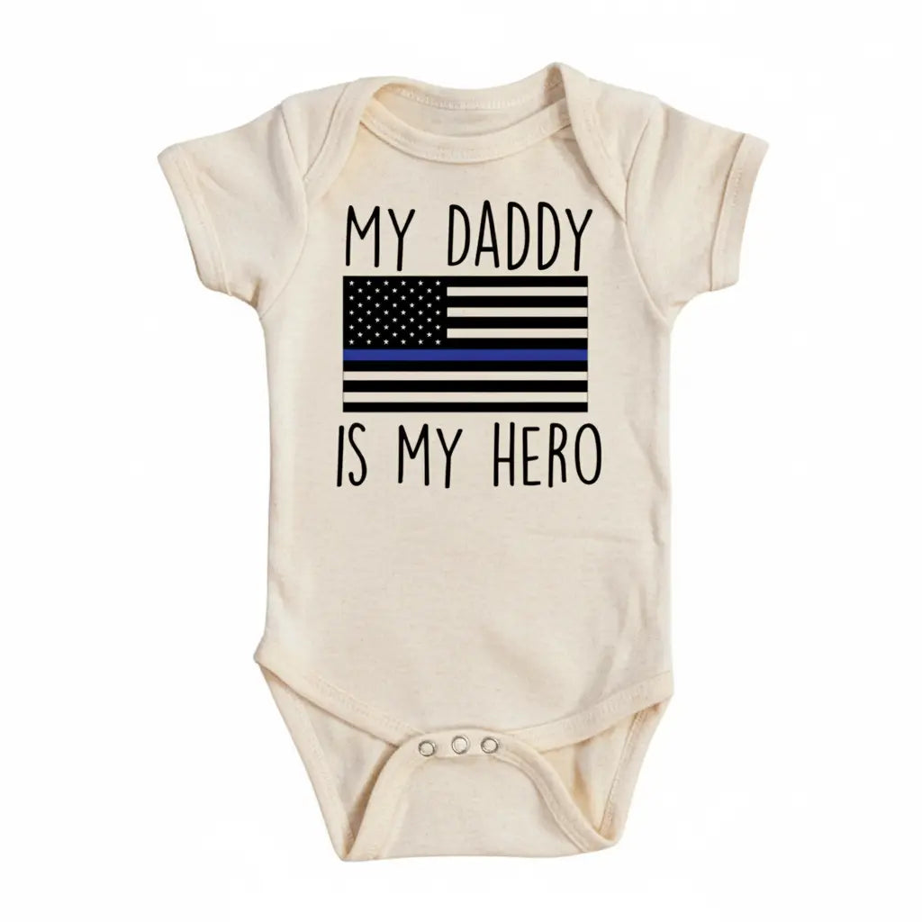 Police Blue Thin - Baby Boy Girl Clothes Infant Bodysuit Funny Cute Newborn  Funny Cute Onesie® | North Fork Forager LLC
