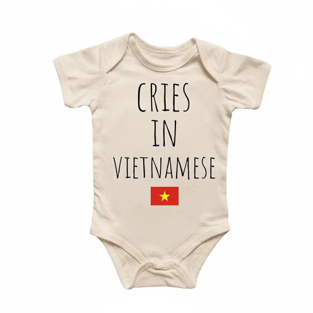 Vietnam Vietnamese - Baby Boy Girl Clothes Infant Bodysuit Funny Cute Newborn  Funny Cute Onesie® | North Fork Forager LLC