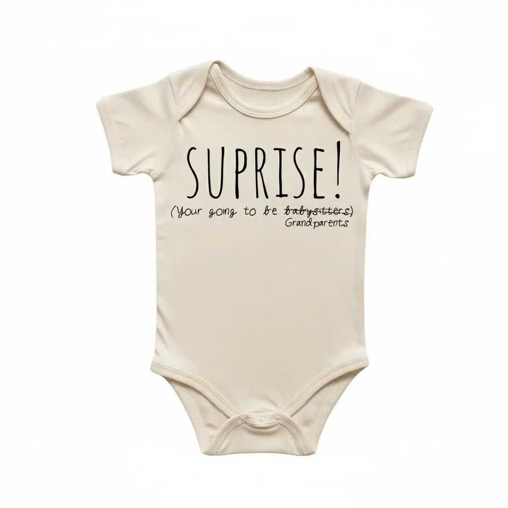 Suprise Announcement - Baby Boy Girl Clothes Infant Bodysuit Funny Cute Newborn  Funny Cute Onesie® | North Fork Forager LLC