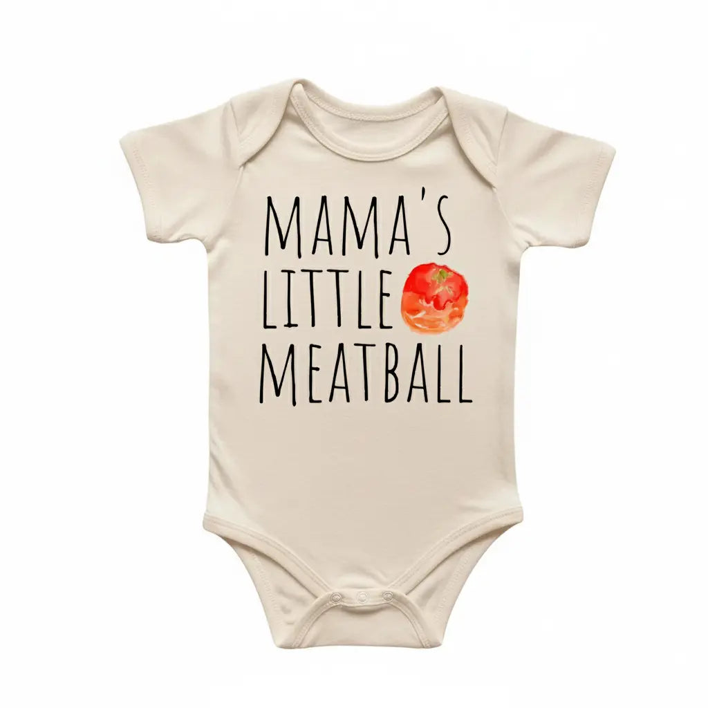 Little Meatball Italian  - Baby Boy Girl Clothes Infant Onesie® Funny Cute Newborn GS1  Funny Cute Onesie® | North Fork Forager LLC