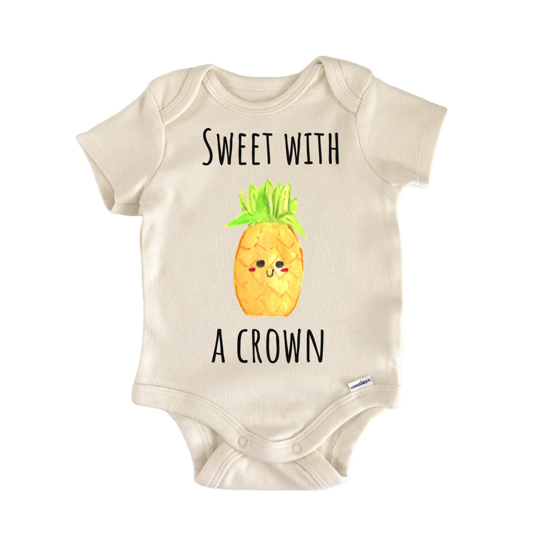 Pineapple Crown Fruit Tropical Princess Baby Gift Baby Onesie®