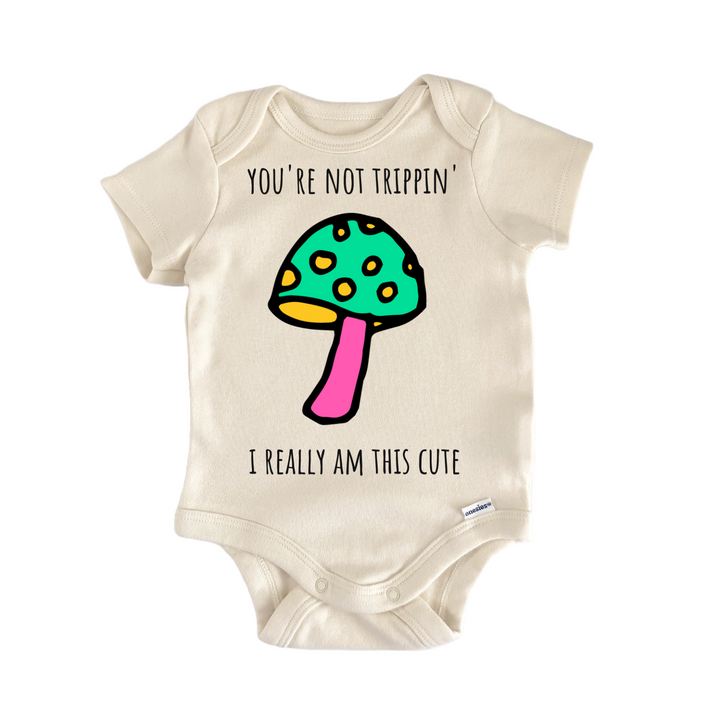 Mushroom 70's Groovy Hippie Baby Gift Baby Onesie®