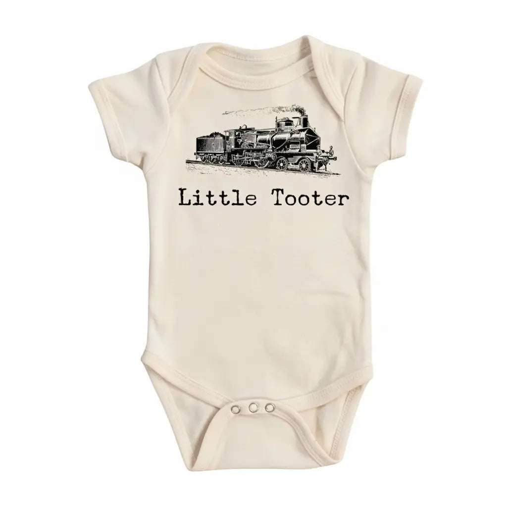 Train Little Tooter - Baby Boy Girl Clothes Infant Bodysuit Funny Cute Newborn  Funny Cute Onesie® | North Fork Forager LLC