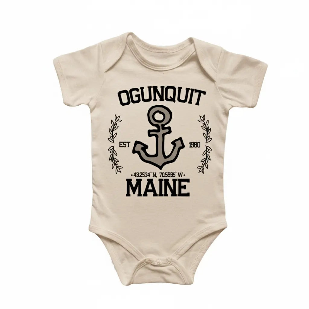 Ogunquit Maine - Baby Boy Girl Clothes Infant Bodysuit Funny Cute Newborn  Funny Cute Onesie® | North Fork Forager LLC