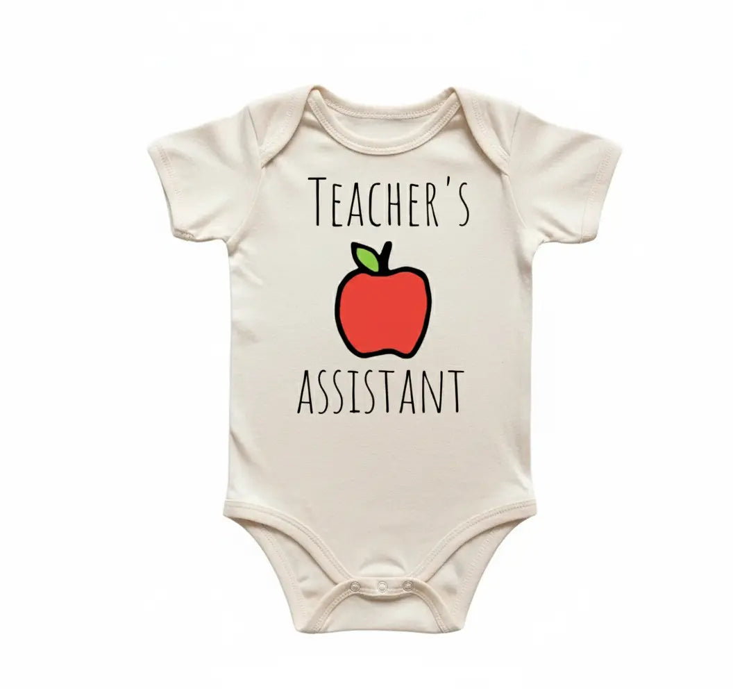 Teacher Apple - Baby Boy Girl Clothes Infant Bodysuit Funny Cute Newborn 6  Funny Cute Onesie® | North Fork Forager LLC