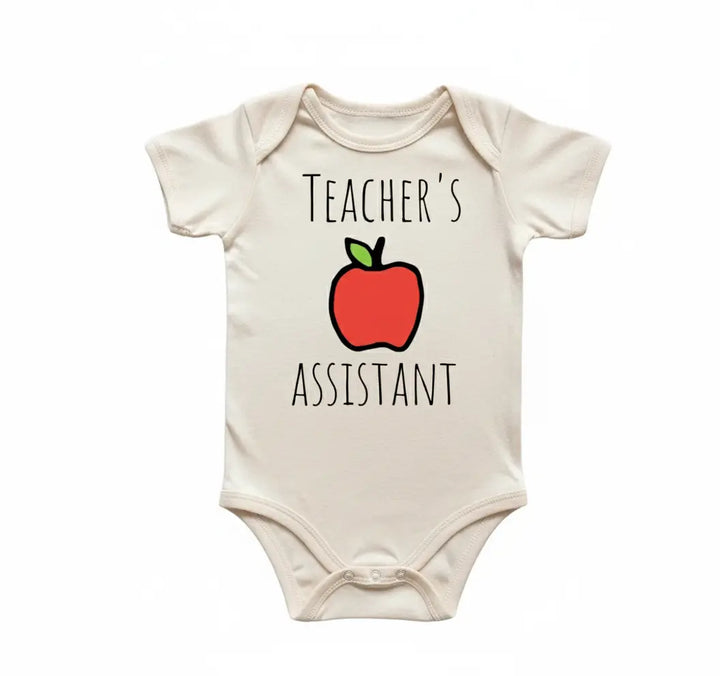 Teacher Apple - Baby Boy Girl Clothes Infant Bodysuit Funny Cute Newborn 6  Funny Cute Onesie® | North Fork Forager LLC